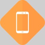 Bild - Smartphone in oranger Raute